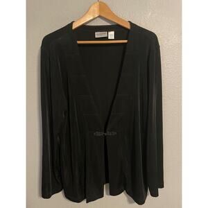 Chico's Elegant Black Open Blazer